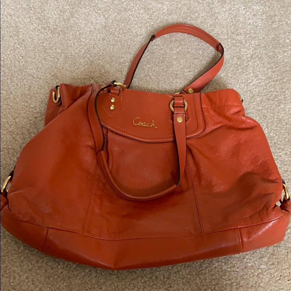 Orange/Red Coach Bag
